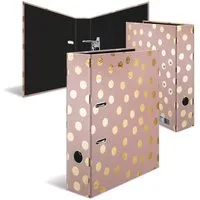 HERMA Aktenordner DIN A4 Dots Rosa Gold
