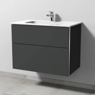 Sanipa 3way Keramik-Set Keramik-Waschtisch und Unterbau (BP480) BP4801B