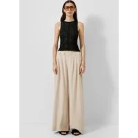 QS Chinos Hose Leinemix-Hose mit Bundfalten