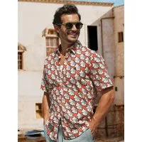 LERROS Kurzarmhemd Kurzarmhemd mit floralem All-over-Print