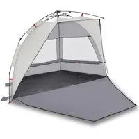 vidaXL Strandmuschel Strandzelt 2 Personen Grau Quick Release Wasserdicht, (1 tlg)