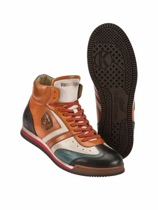 Kamo Gutsu Herren High-Top-Sneaker Scudo 205 Braun Obermaterial und Futter: Kalbleder