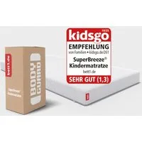Kindermatratze SuperBreeze® Babymatratze, bett1.de, 10.5 cm hoch, Liegefläche bei 60 °C waschbar, HyBreeze® Funktionsbezug