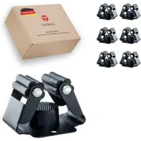 TECBULL Wandhalterung Besenhalter Edelstahl Besenhalterung Wand ohne Bohren, (6-tlg., Mopphalter, Mop Halter, Mopp Halterung, Wischmnopp, Besen, Edelstahl, Silikonrollen)