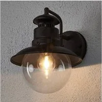 Lindby Außen-Wandleuchte Eddie, Braun IP44, 1 x 60 W