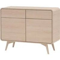 Home affaire Sideboard Torsby, moderner Schrank, Kommode in Eiche Natur, 108 cm breit, abgerundete Ecken, ausreichend Stauraum, vielseitig einsetzbar