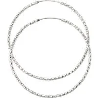 JOBO Paar Creolen, rund 925 Silber diamantiert