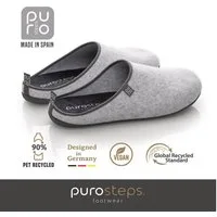 purosteps Fieltro-Eco Hausschuh Hergestellt aus recycelten PET Flaschen, Handgefertigt, Naturkautschuk