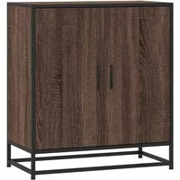 vidaXL Sideboard Sideboard Braun Eichen-Optik 68x35x76 cm Holzwerkstoff & Metall (1 St)