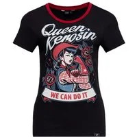 QueenKerosin Print-Shirt We Can Do It (1-tlg) mit Cowgirl-Motiv im 50s-Stil