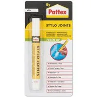 Pattex Malstift Stylo Joints Fugenstift weiß LPFW1 7ml Wasserfest nach 1 Stunde, (1-tlg., Kein Set), einfache Anwendung, präziser Auftrag