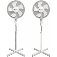 BURI Standventilator 2x BURI Standventilator Windmaschine 5 Rotorblätter Luftkühler 45W