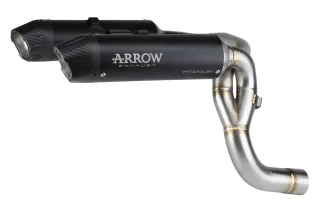 Sport Auspuff Arrow Round Sil TITAN BLACK Ducati Streetfighter 890 V2 /V2 S Bj.2025-2026 EURO5+ /ABE