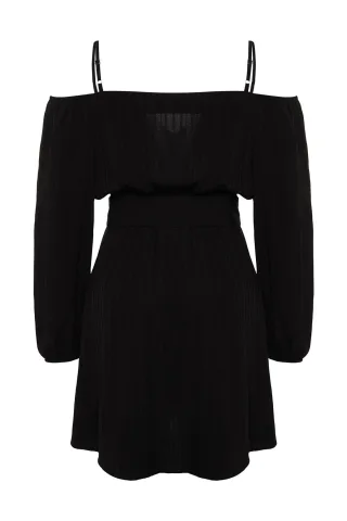 Curve Damen Unifarbene Mini-Langkleider, lässig, bequem, in Übergrößen