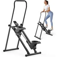 Gywowken Stepper Stair Stepper für Heimtraining - Rehabilitation (Tragbarer Crosstrainer - Stepper klappbar), mit 3 Widerstandsstufen - mit LCD-Schirm & verstellbare Lenker