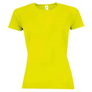 SOLS - "Sporty" T-Shirt für Damen Raglanärmel (Neon-Gelb)