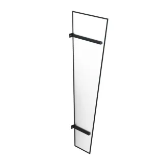 Vordach Seitenteil Kassel, Seitenwand aus Aluminium und Glas, Anthrazit, 30,5 x 58,5 x 185 cm, individuell konfigurierbar