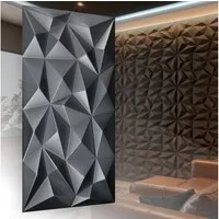 IKHEMalarka 3D Wandpaneel aus Polystyrol Styropor XPS, BxL: 50,00x100,00 cm, 0,50 qm, Paneelen für Decken & Wand 100x50cm