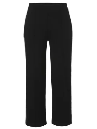 VIA APPIA DUE - Marlenehose mit weitem Bein und elastischem Bund schwarz - Gr. - 46