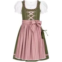 Nübler Dirndl Kinderdirndl 3-teilig Nabilia in Grün von Nübler - Rocklänge knielang 3 teiliges Set aus Dirndl, Bluse und Schürze, Kinder Tracht