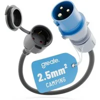 greate. 16A CEE Adapter Schuko Kupplung - Adapter CEE Stecker Kupplung 230V CEE-Adapterkabel