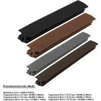 Montafox Terrassendielen Fugendichtband 5 - 10 mm für WPC Holz Stein