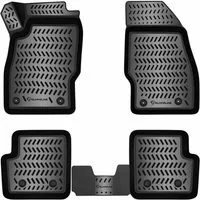 ELMASLINE Auto-Fußmatten Gummi (4 St), für OPEL CORSA E (2014-2019) - 3D Gummimatten mit extra hohem Rand für mehr Schutz - Passend für Baujahre:, 2014 - 2019