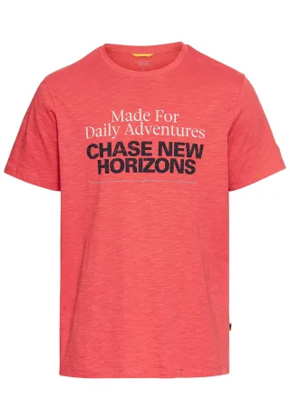 camel active - T-Shirt mit Print aus Organic Cotton sunfaded red - Gr. - L