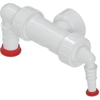 Bruckner Siphon Waschmaschinen-Unterputzsiphon, 2 Anschlüsse, weiß, Bruckner-168-132-0