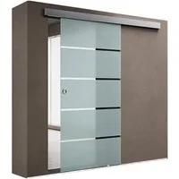 doporro Glasschiebetür Komplettset Soft-Close(Auswahl) 8mm ESG H:215cm AmalfiTS11H/13H