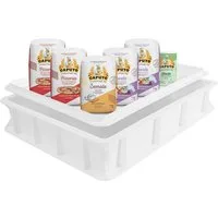 Pizza Lover Aufbewahrungsbox Pizza Starter Kit Medio Pizzaballenbox mit Deckel + Caputo (8 St., Mehl, Semola und Hefe aus Italien), Mehl, Semola und Hefe aus Italien