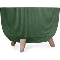 KONZEPT Blumentopf mit Füßen – großer Blumenkübel aus Kunststoff, runde Pflanzschale, 40 oder 47cm, modern & wetterfest, für Innen und Außen