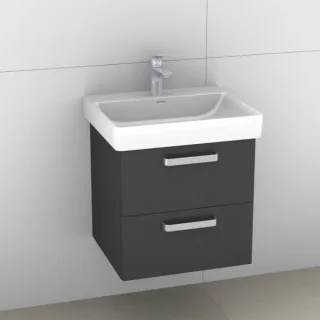 Artiqua 415 Waschtischunterschrank für Pro S 810962 Anthrazit Hochglanz, 415-WU2L-L53-7015-51 415-WU2L-L53-7015-51