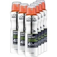 L'ORÉAL PARIS MEN EXPERT Deo-Spray Deo Spray Shirt Control 48h, Packung, 6-tlg., mit hoher Zuverlässigkeit