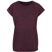 Build Your Brand Rundhalsshirt Damen Acid Washed Extended Shoulder Tee