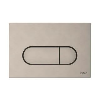VitrA Root Round WC-Betätigungsplatte für 2?Mengen?Spülung Nickel gebürstet,740-2295 740-2295