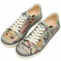 DOGO Classic Schnürsneaker Cats Of The World Damen Sneaker Sneaker Handgefertigt