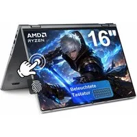 Jumper 16 Zoll laptop Convertible Notebook Touchscreen AMD Ryzen 16GB RAM 512 Notebook (AMD FP5 Ryzen3 3300U, Radeon Vega 6, 16 GB, 512 GB SSD)
