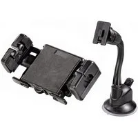 Hama Halterung Universal 2in1 Handy-Halterung Navi-Halter, (Schwanenhals Auto-Scheibe Saugnapf 360-Grad Einstellbar)