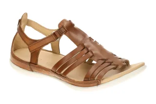 Ecco 244233 Flash Roman Sandal Damen Riemchen Sandale Braun Saddle Flexibel &...