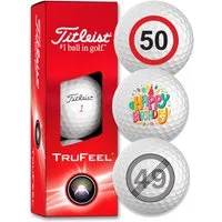Titleist Golfball Trufeel 40., 50., 60. oder 70. Geburtstag "Happy Birthday" (1-St)