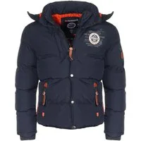 Geographical Norway Winterjacke Herren Steppjacke mit abnehmbarer Kapuze, mit Stehkragen, in Unifarben