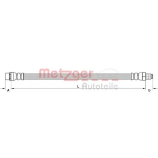 Metzger Bremsschlauch vorne rechts Renault Clio Zoe