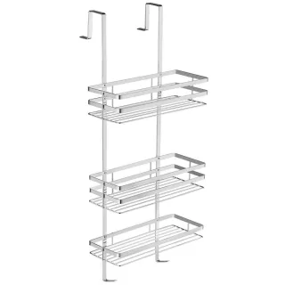 tectake Duschablage, Silber, Metall, 21x80x30 cm, Badezimmer, Baden & Duschen, Duschablagen