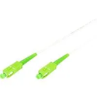 Glasfaser-Simplex-Patchkabel, stahlarmiert, Singlemode, SC/APC > SC/APC weiß, 1 Meter
