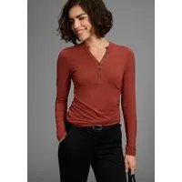 Laura Scott Longsleeve mit Knopfleiste