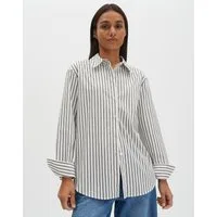 someday Langarmbluse ZIVIAN Loose aus nachhaltigem BCI Cotton Mix gerader Schnitt, hinten länger als vorne