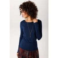 Aniston CASUAL Langarmshirt mit gewellten Abschlüssen - NEUE KOLLEKTION