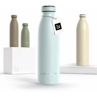 LARS NYSØM Thermoflasche Ren, Isolierflasche mit Vakuum Isolierung: 12h heiß / 24h kühl