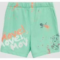 s.Oliver Shorts Leggings Loose-Fit-Bermuda aus Sweat mit All-over-Print